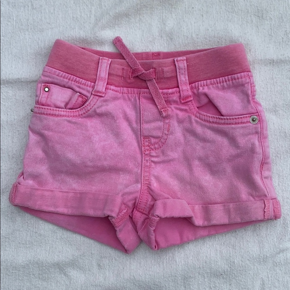 Lee 2T toddler girls pink faded wash shorts